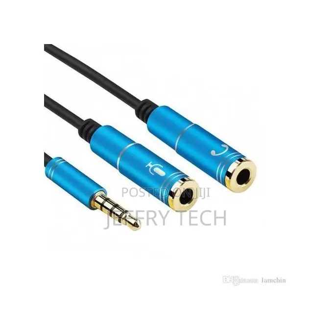Cable 3.5mm Jack Cable 1 Male to 2 Female Microphone Y Spli