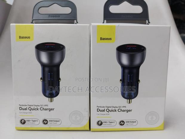 Baseus 65w Fast Car Charger With Usb Qc3.0 and Usb-C Pd 3.0