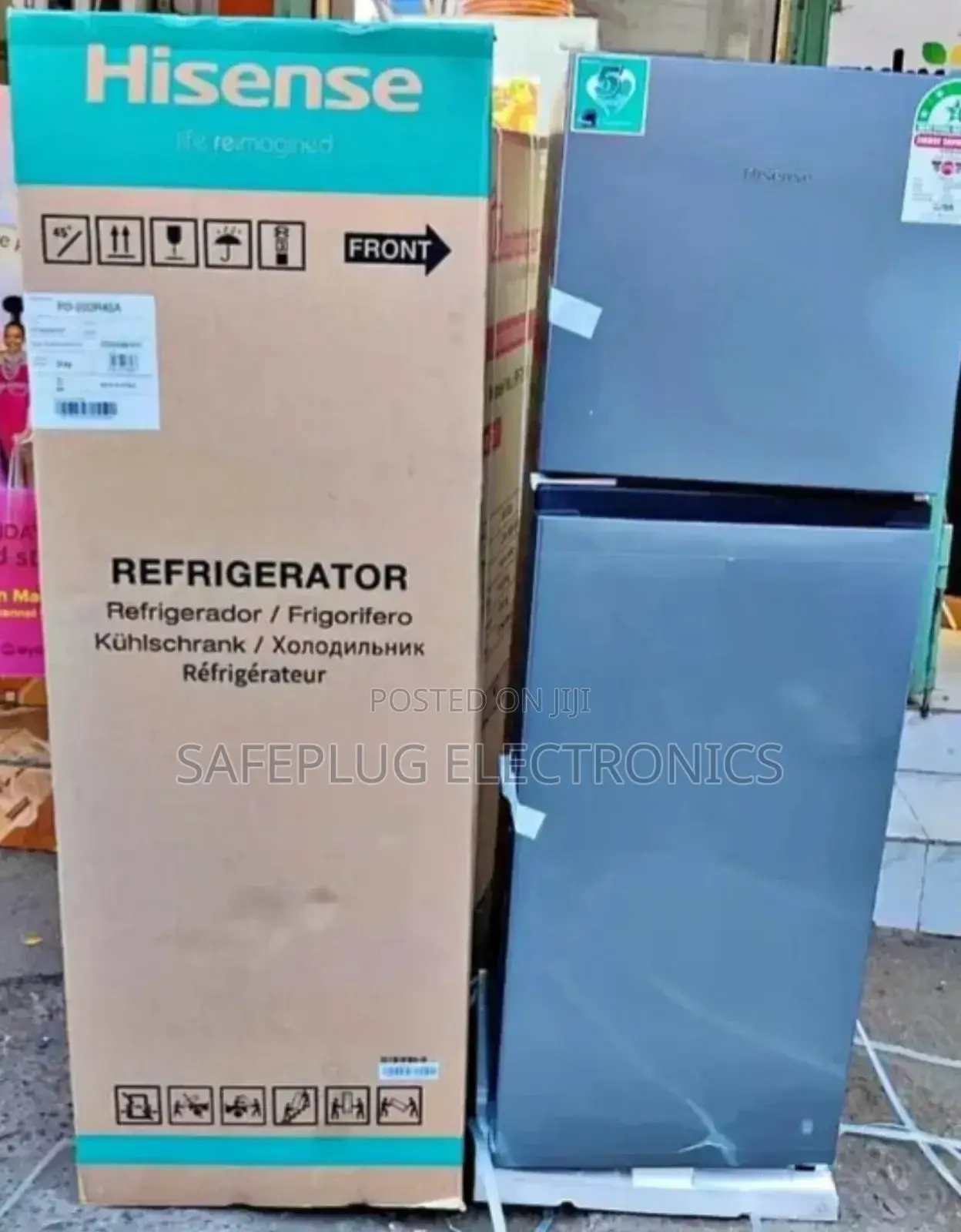 Fridge 154l Hisense, Dual Door, Ref154dr; Top Freezer