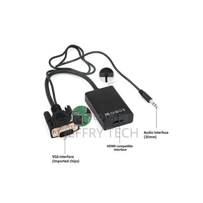 Vga Adapter Vga to Hdmi Converter Complete With Audio