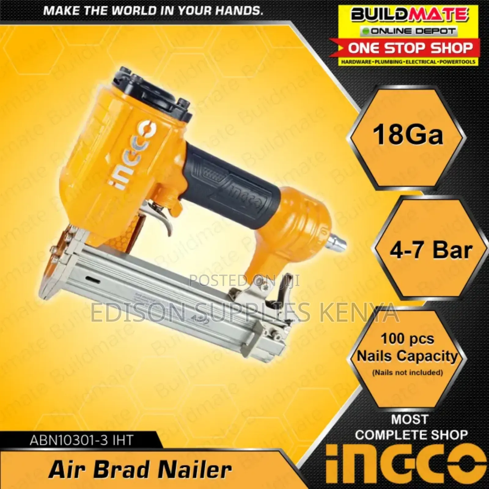 Brad Nailer Ingco Air Brad Nailers Pneumatic Ga18 Staple Gun