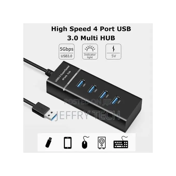 Usb Hub Adapter 4 Ports Usb 3.0 High Speed
