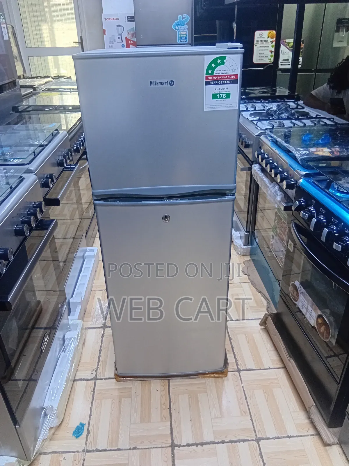 Modern Volsmart Double Door Refrigerator – 138l
