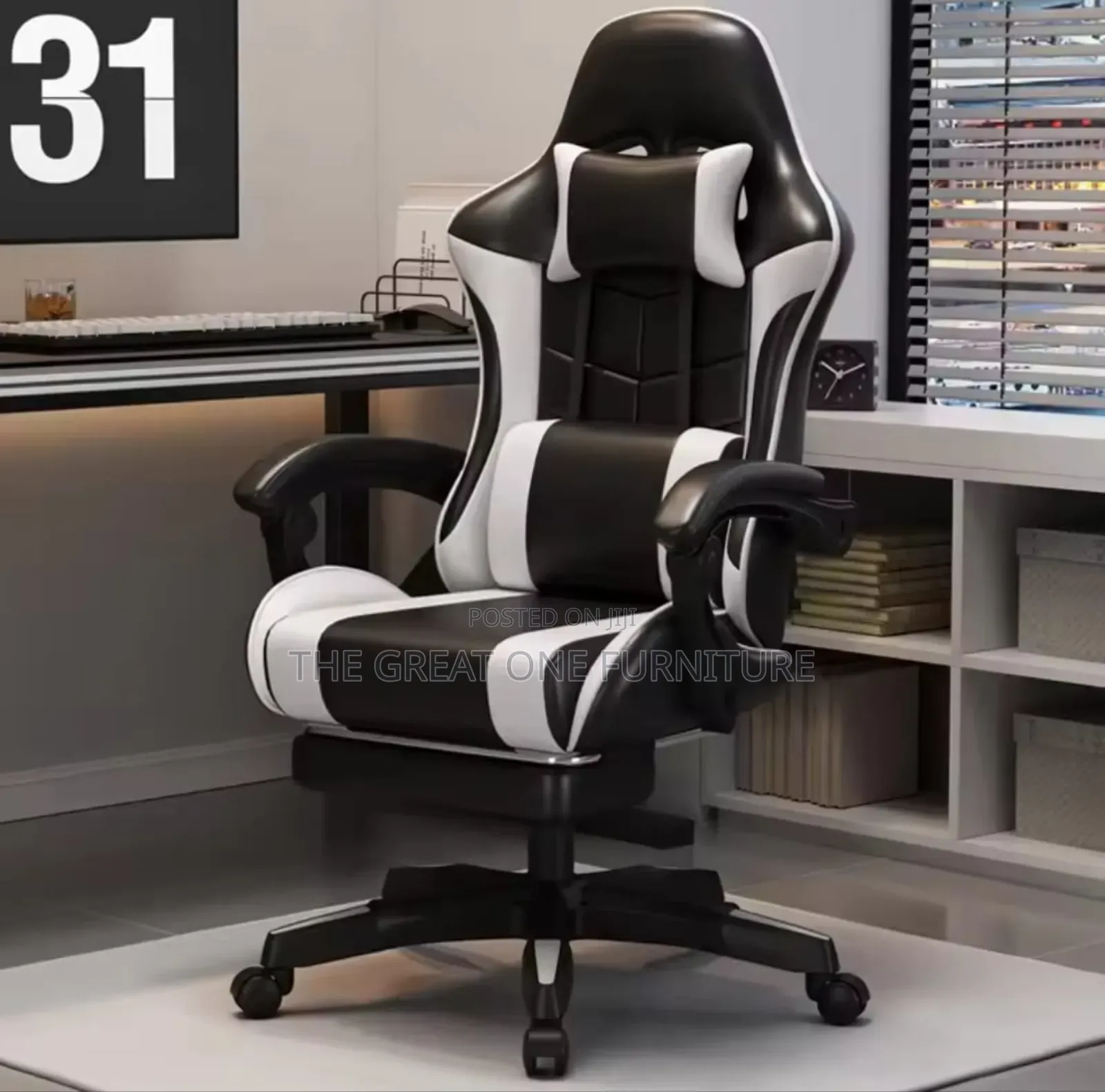 Gray Ergonomic Gaming Chair/Executive Office Chair Jg5tf