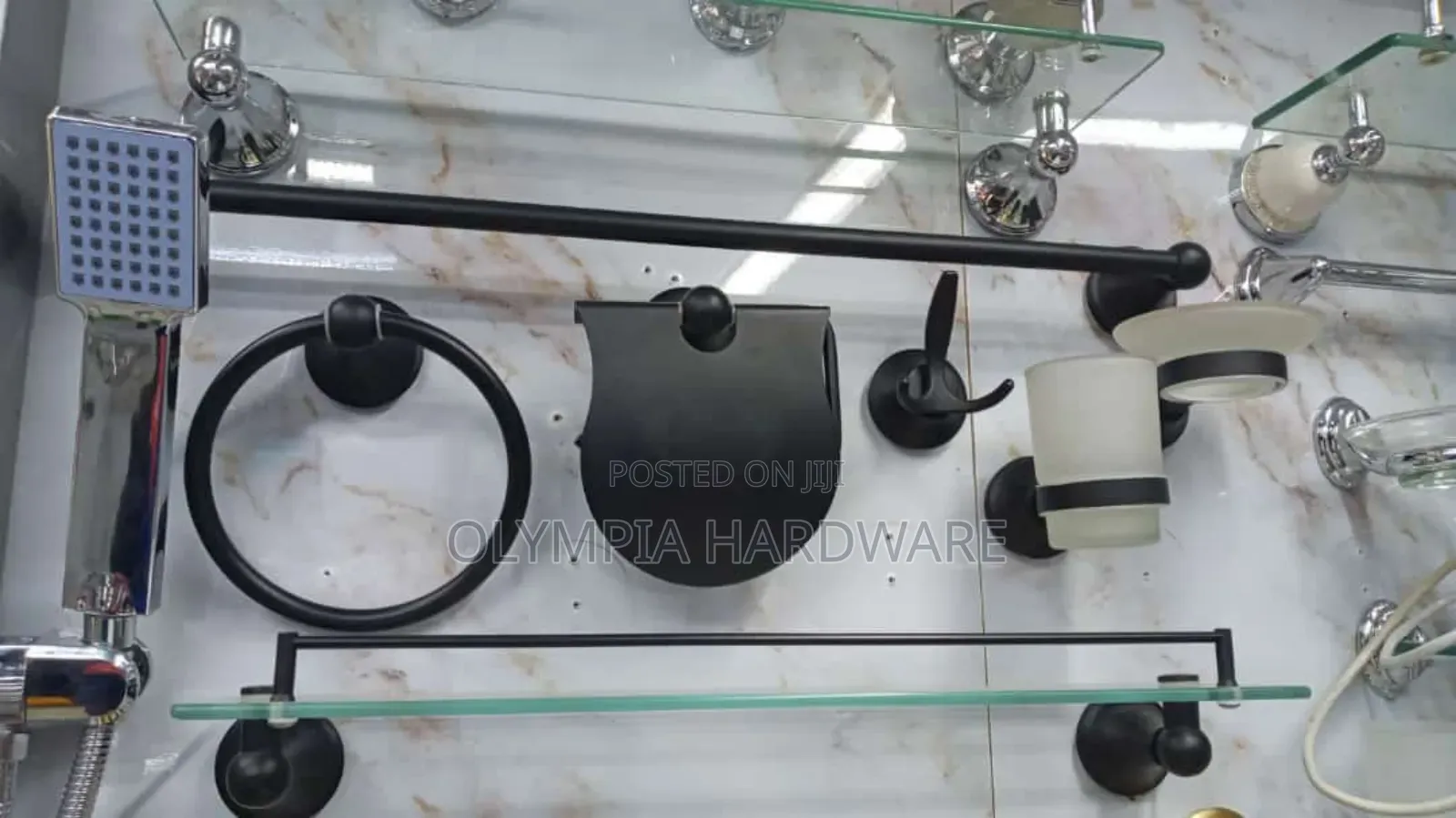 Brimix Black Bathroom Accessories Set