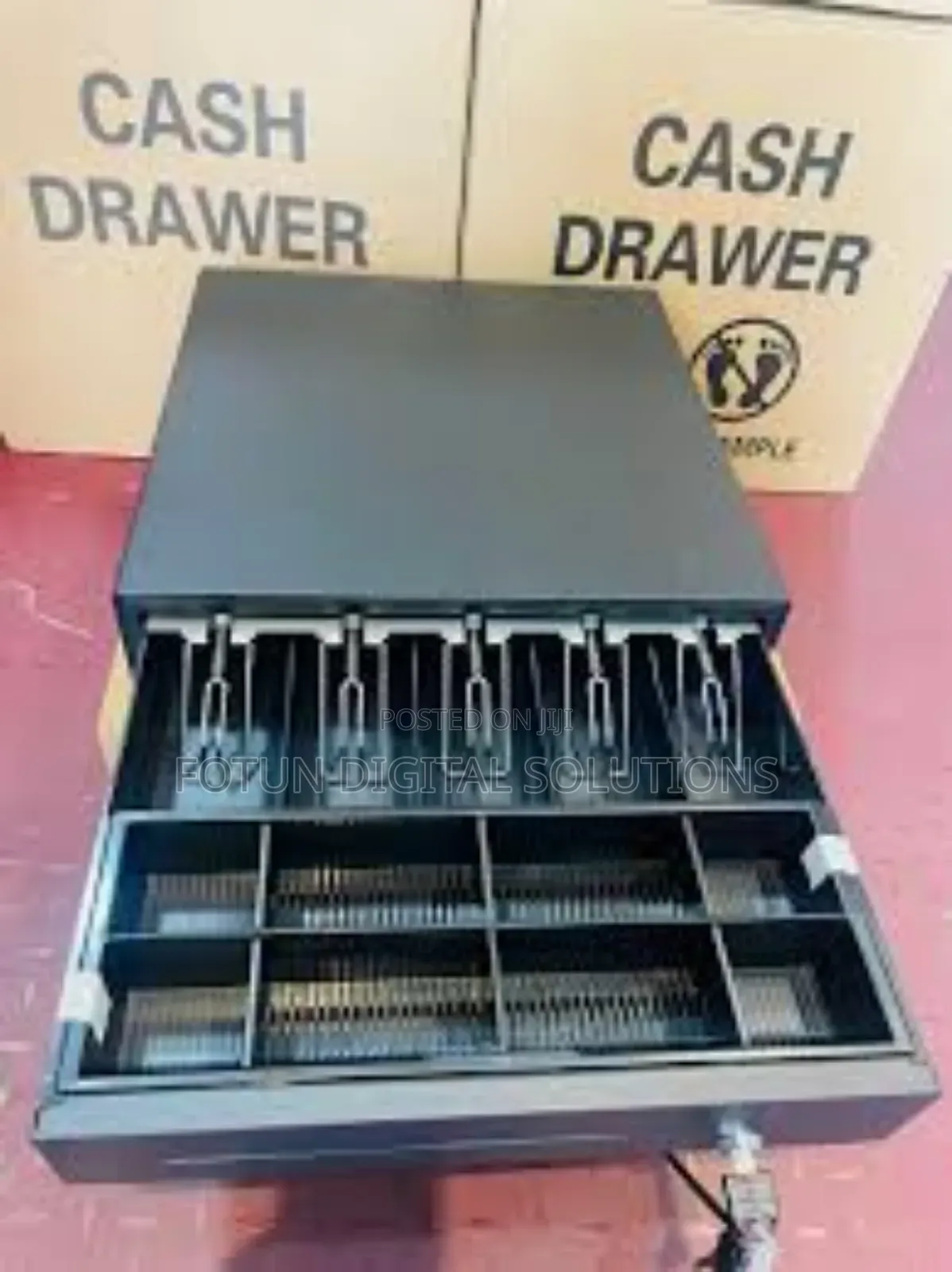 Heavy-Duty Cash Drawer –Notes Coins With Key Lock Rj11 Port