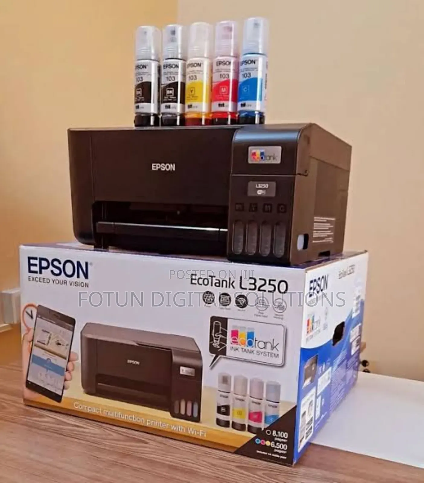 Epson Ecotank L3250–Wireless3-in-1 Printer for Home Office