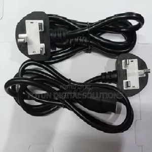 White Power Cable –With Built-in Fuse For Laptops Chargers
