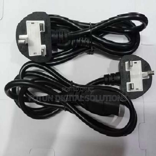 White Power Cable –With Built-in Fuse For Laptops Chargers