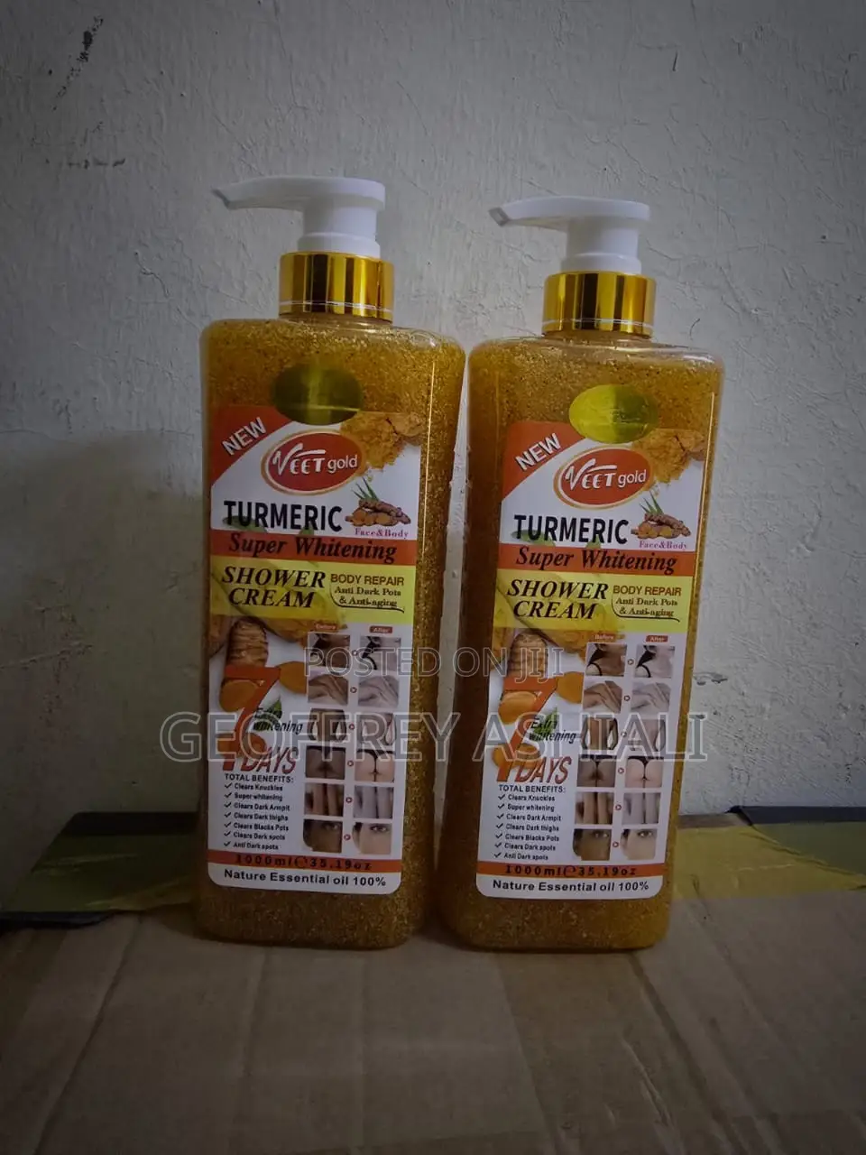 Veet Gold Tumeric Super Whitening Shower Cream Gel -1000ml