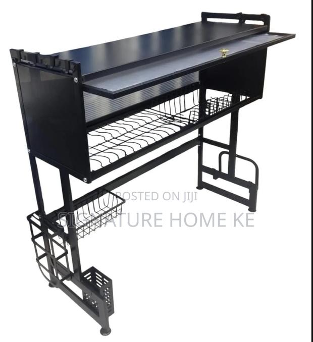 Heavy Duty Over the Sink Rack With Closable Cabinet - thumbnail 3