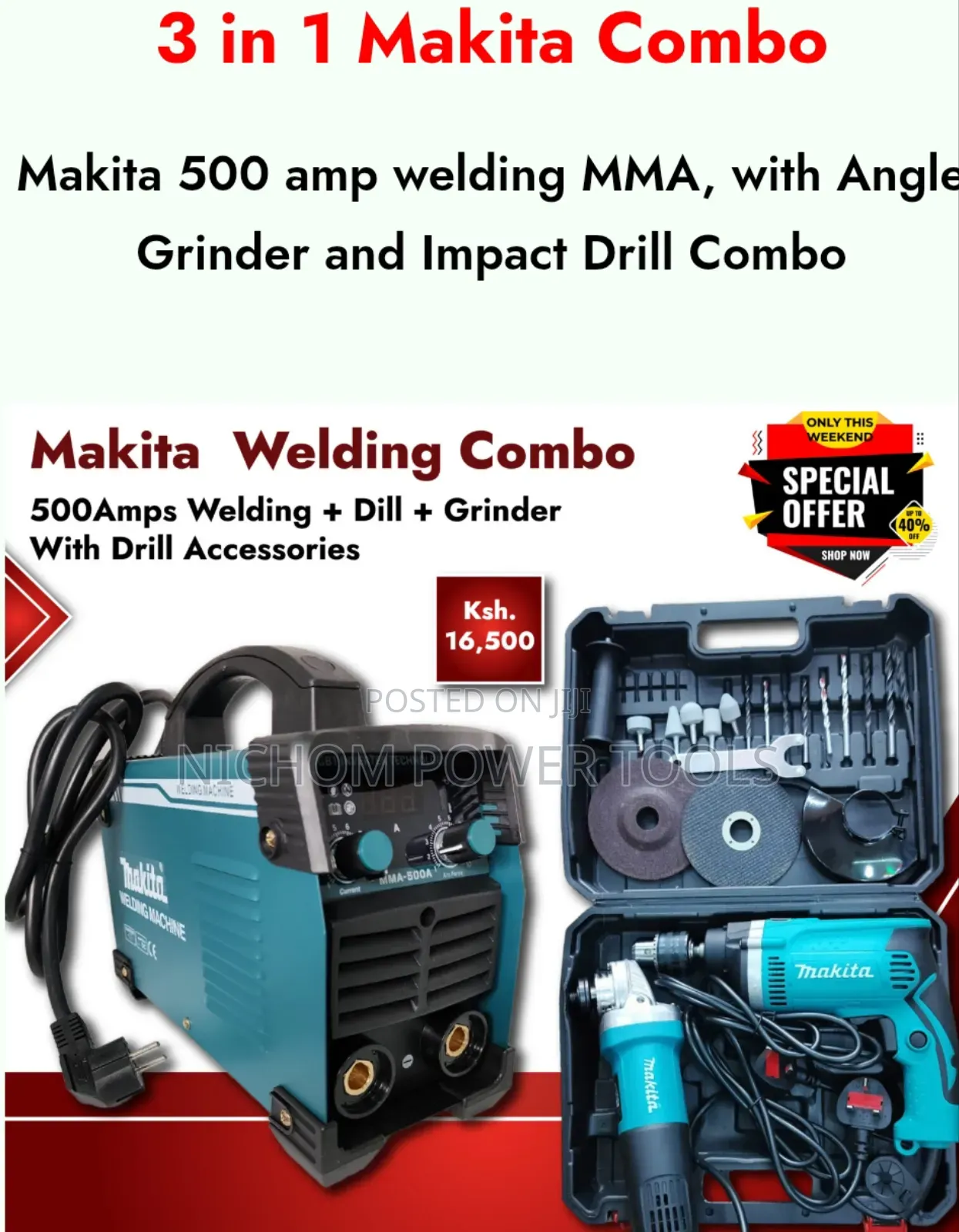 3 in 1 Makita Welding Combo/500amps Makita Welding All in 1