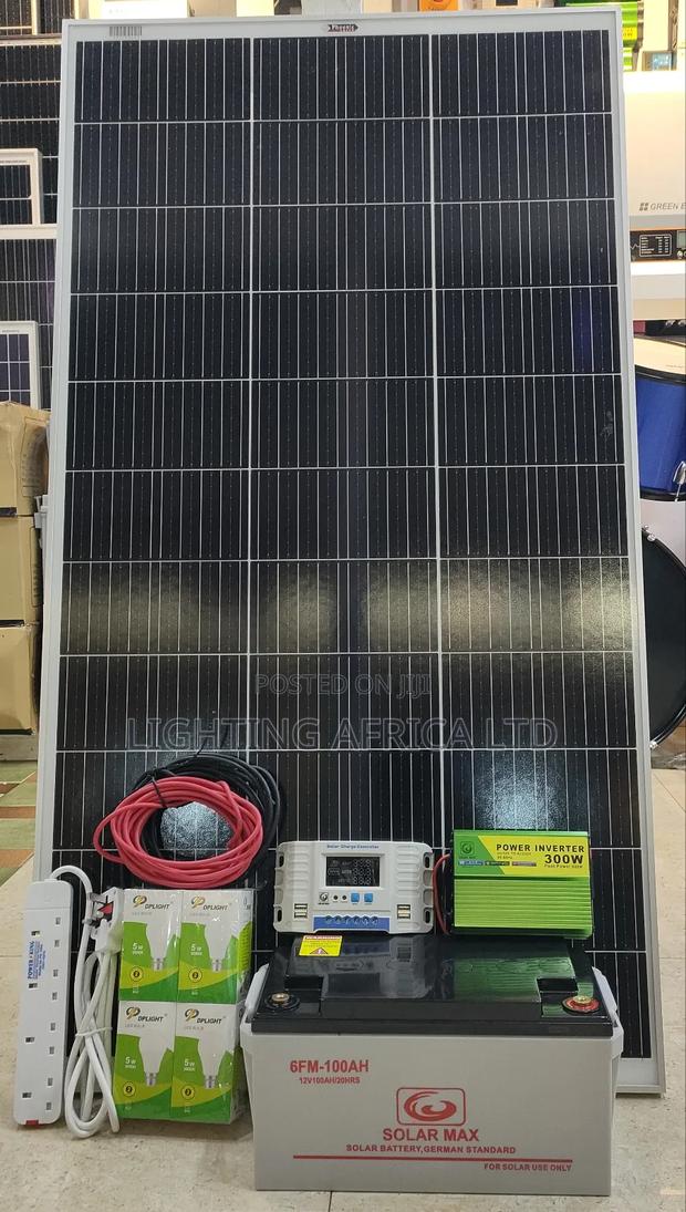 Smart 120w Full Kit - 100ah Battery - 300w Inverter - Free Bulbs