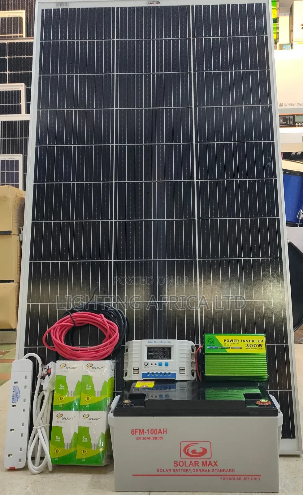 120w Solar + 100ah Solarmax Battery Home Kit Complete