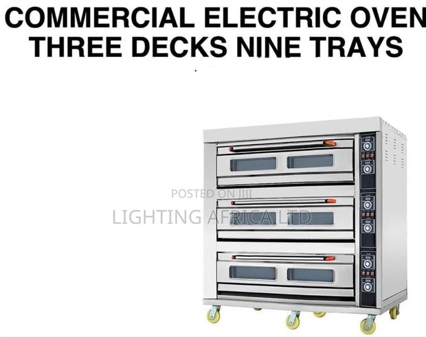 Commercial Electric Oven Three Deck Nine Tray's - main view