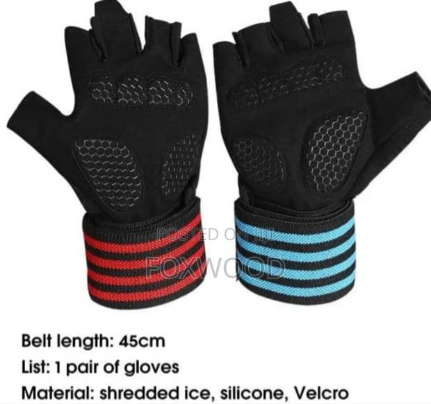 Gym Gloves With Waist Wrap (Pair) - thumbnail 3