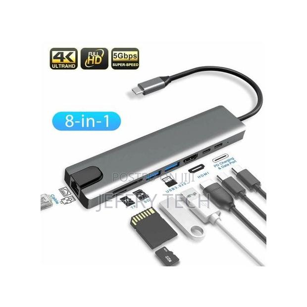 Usb C Hub Type C to Hdmi, Usb 3.0, 8 in 1, for Hp Deel Pro - thumbnail 2