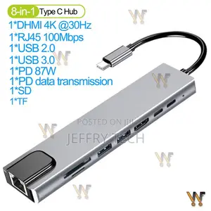 Usb C Hub Type C to Hdmi, Usb 3.0, 8 in 1, for Hp Deel Pro