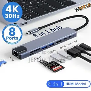 Usb Adapter Type-C to Hdmi , Rj45, Sd/Tf Card, Pd, Thunder