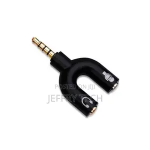 Headset Adapter Kit U Shape 3.5mm Y Splitter for Audio Headp