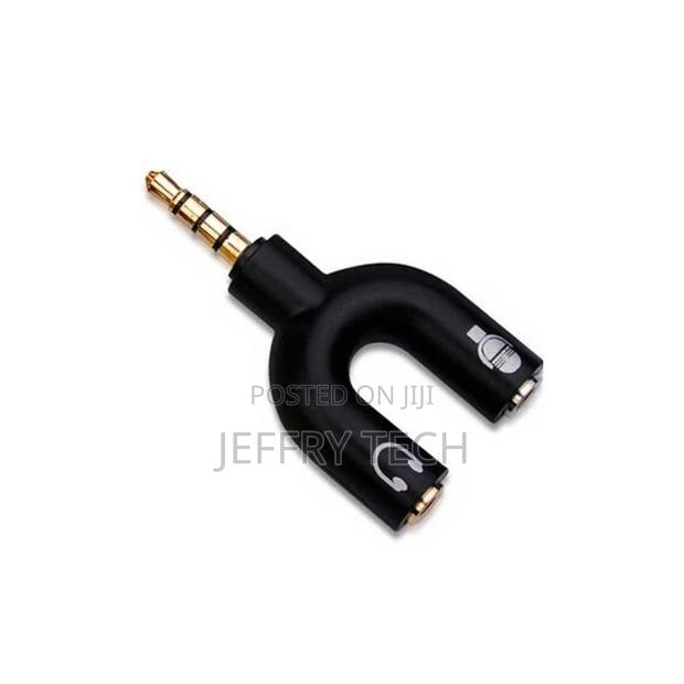 Headset Adapter Kit U Shape 3.5mm Y Splitter for Audio Headp - main view