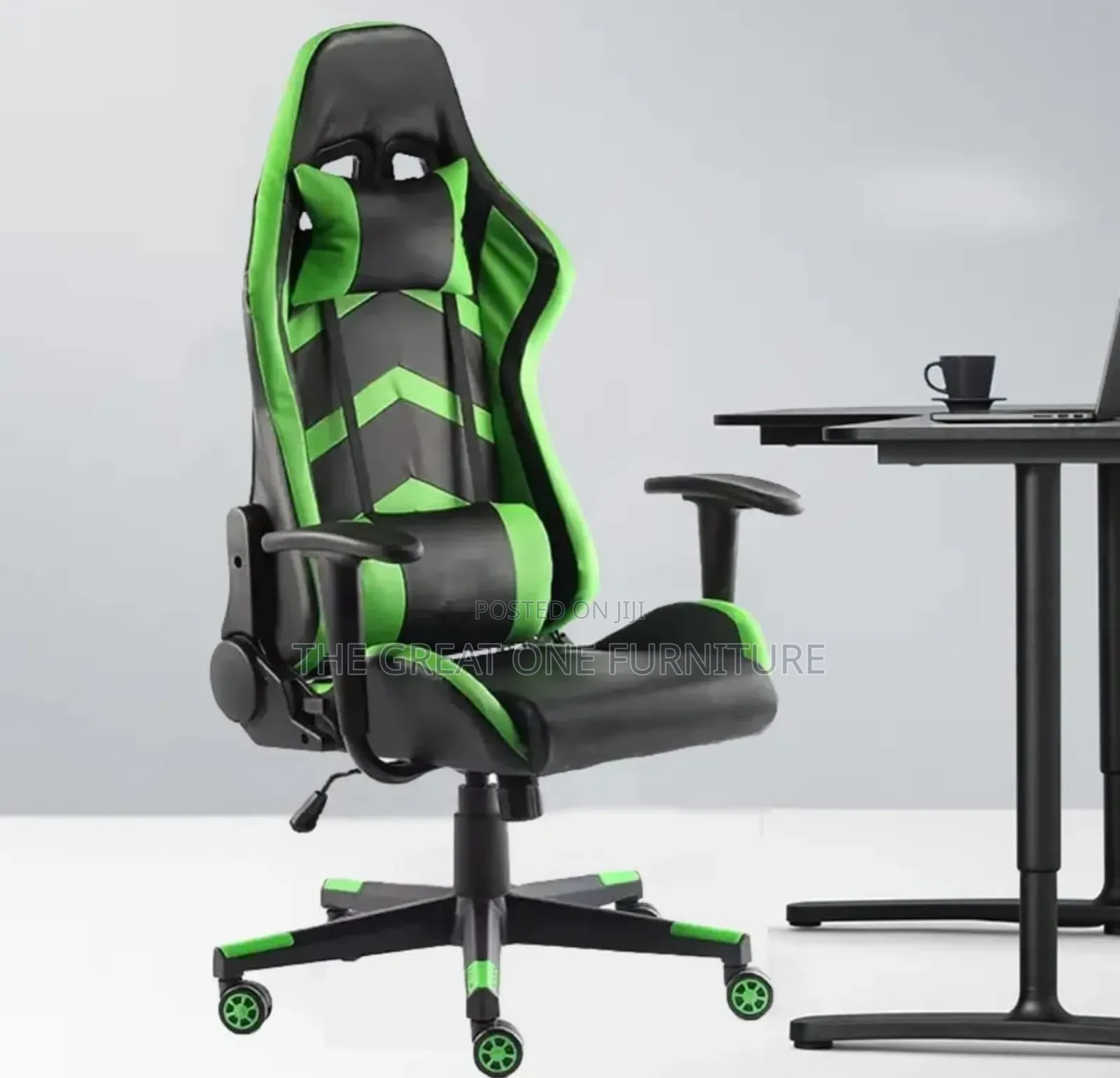 Elegant Green Leather Executive Office/Gaming Chair Qzj7y