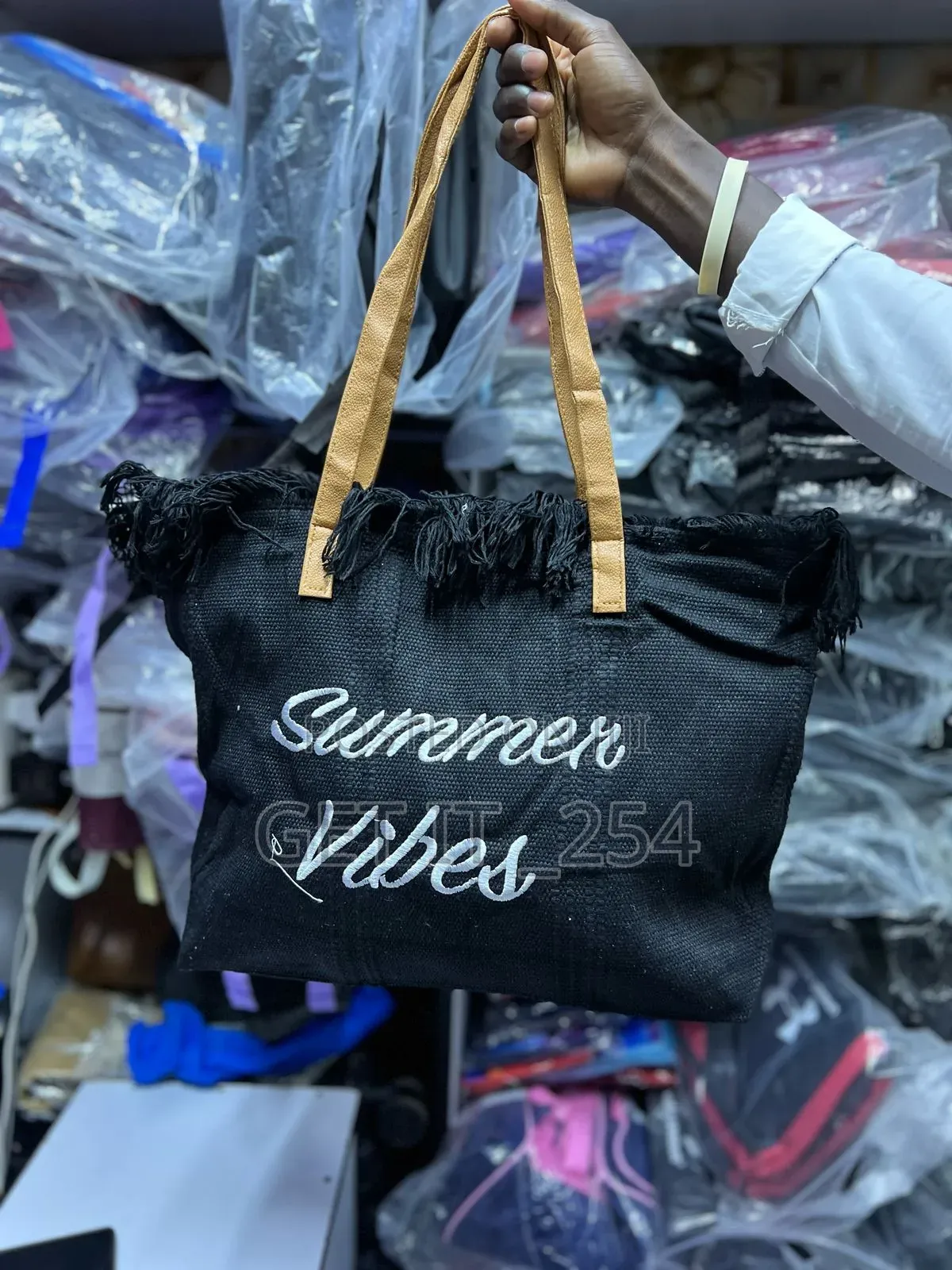 Summer Vibes' Large Capacity Women Beach/ Market Bag