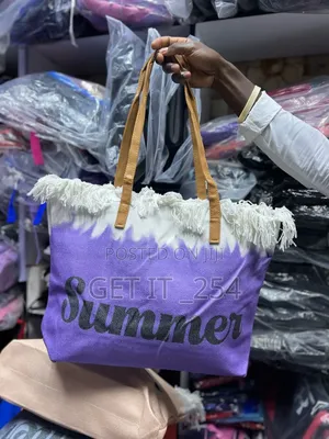 Summer Vibes' Large Capacity Women Beach/ Market Bag