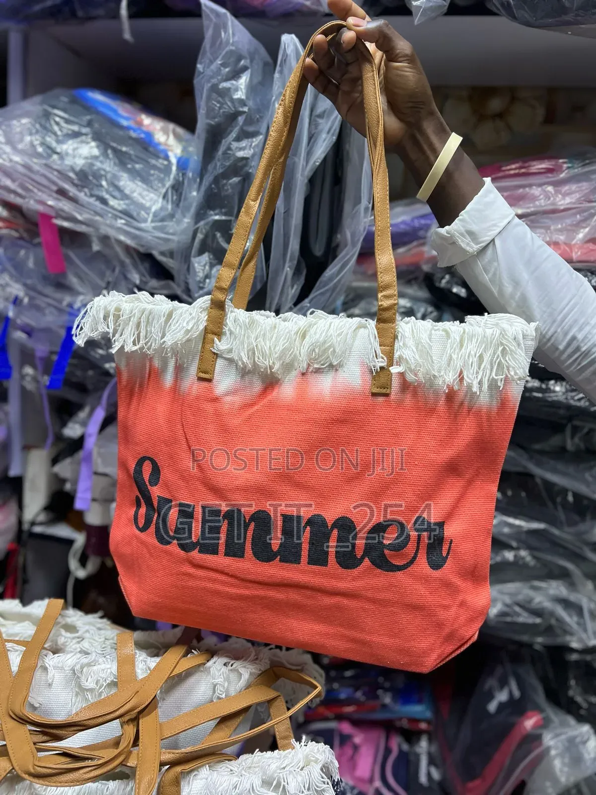 Summer Vibes' Large Capacity Women Beach/ Market Bag