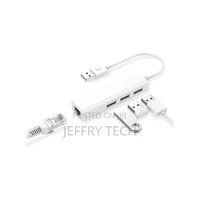 Usb 2.0/3.0 Port to Rj45 Ethernet Lan With 3 Usb Hub Ports