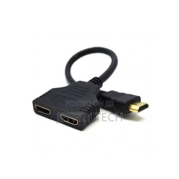 Hdmi 1 Male to Dual Hdmi 2 Female Y Cable Adapter Hd Tv
