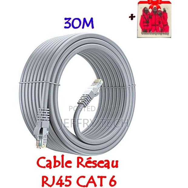 Rj45 Cat6 High Speed ​​Ethernet Cable 30m + Sticker Choose - main view