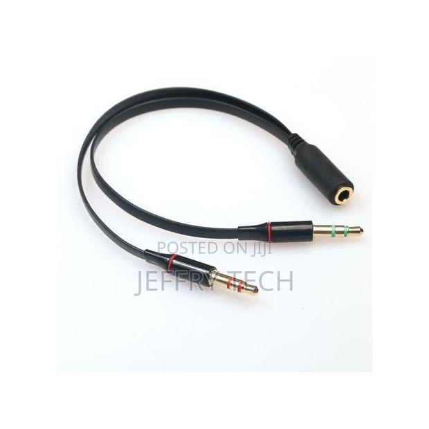 Y-Splitter 1 Female to 2 Male 3.5mm Mic Stereo Audio Adapter