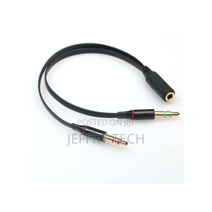 Y-Splitter 1 Female to 2 Male 3.5mm Mic Stereo Audio Adapter