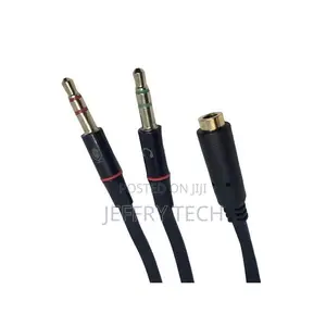 Y-Splitter 1 Female to 2 Male 3.5mm Mic Stereo Audio Adapter
