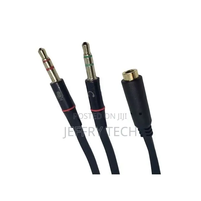 Y-Splitter 1 Female to 2 Male 3.5mm Mic Stereo Audio Adapter
