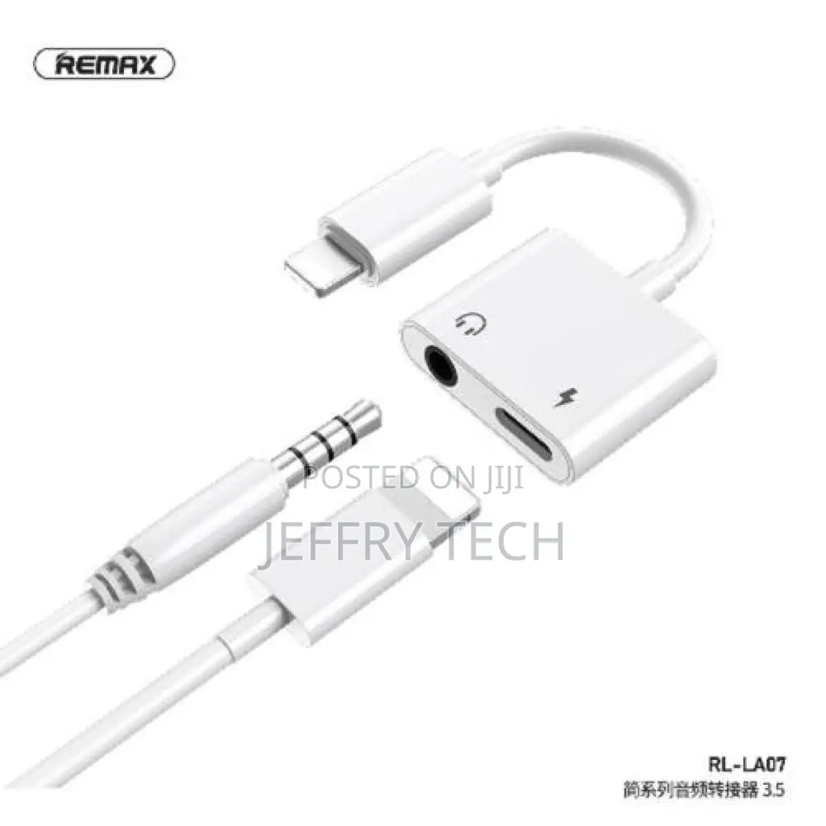 Rm-Rl-La07 Lightning Port+3.5mm Audio Adapter Converter