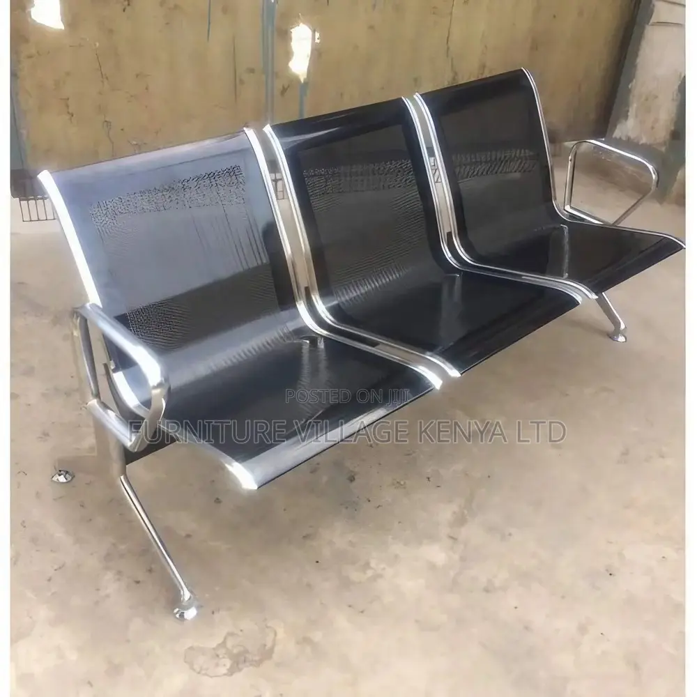 Benches: Three-Person Visitor Lobby Bench With Armrests