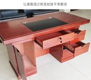 Office Desk:120cm Veneer Executive Desk (Lockable Drawer)