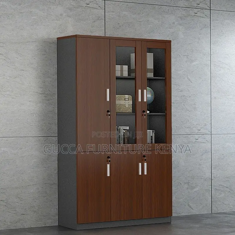 Cabinets:3-Wide Filing Wood Storage Office Cabinet
