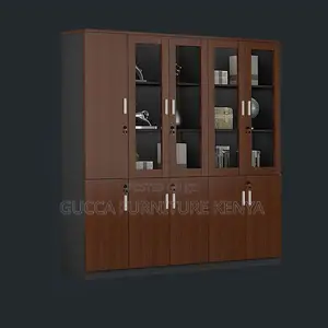 Cabinets:3-Wide Filing Wood Storage Office Cabinet