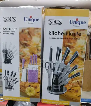 Unique Knife Set White En Black