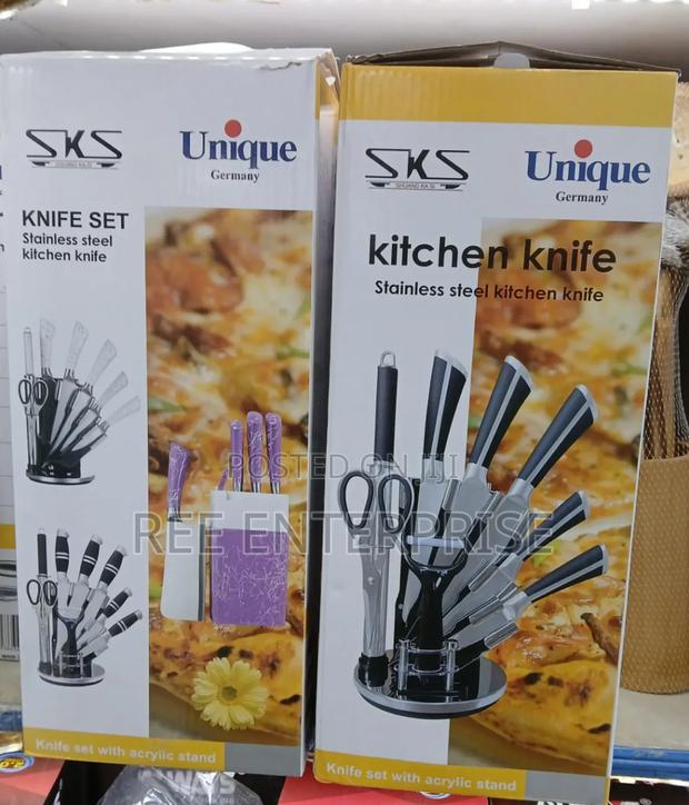 Unique Knife Set White En Black