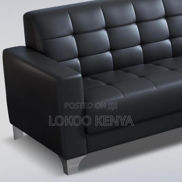 Office Sofa : Black Reception/Lounge Office Sofa - thumbnail 3