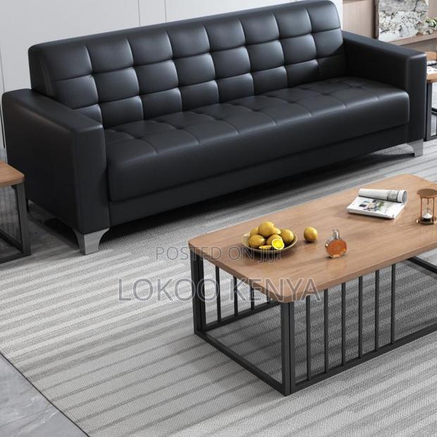 Office Sofa : Black Reception/Lounge Office Sofa - thumbnail 5