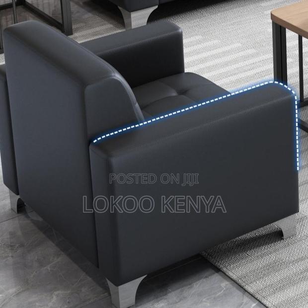 Office Sofa : Black Reception/Lounge Office Sofa - thumbnail 7
