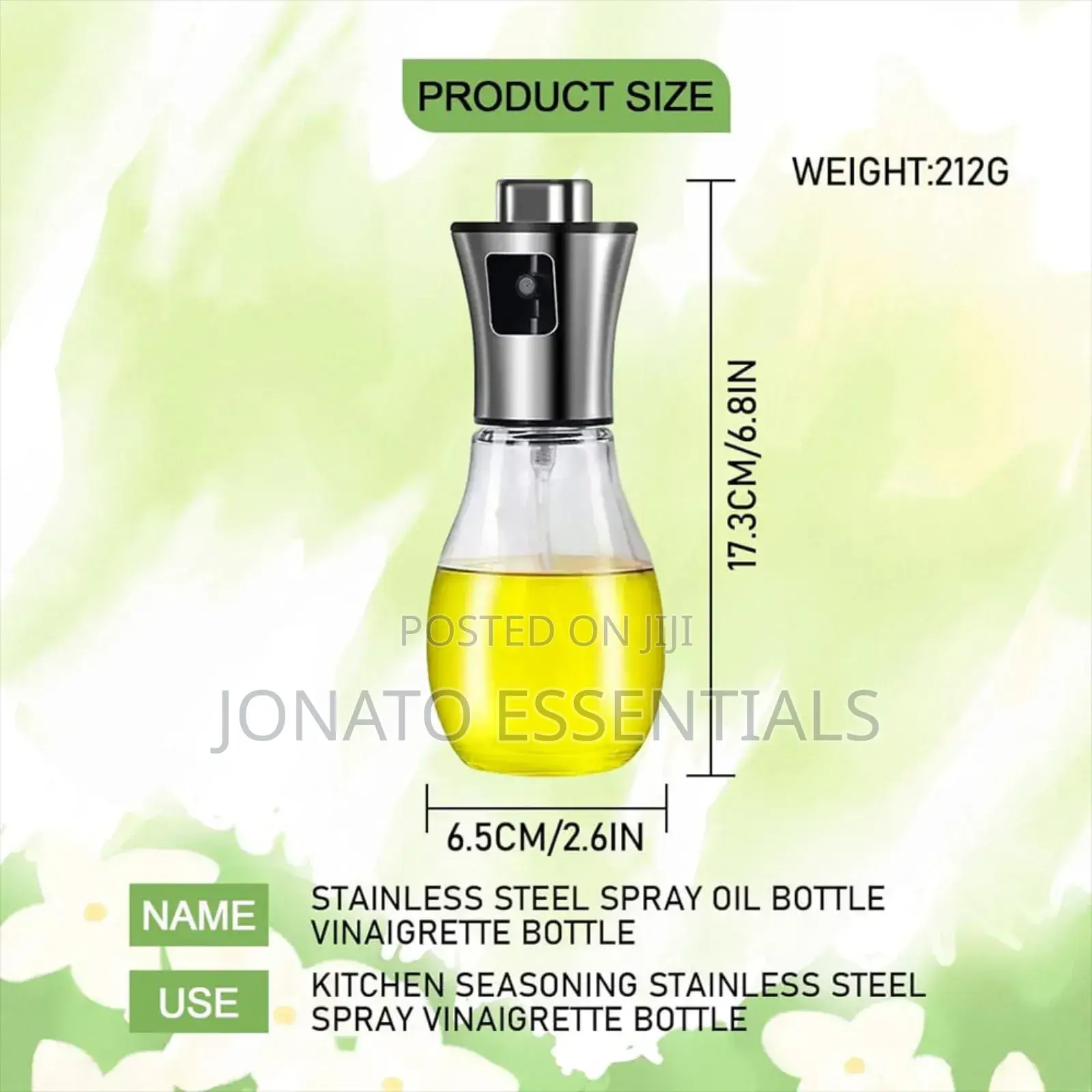 200ml Glass Oil Spray Bottle, Sprayer