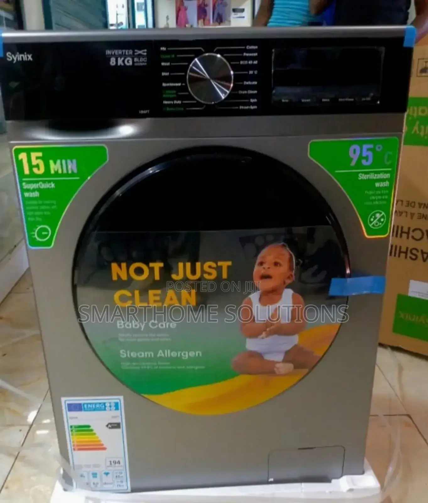 Syinix 8kgs Wash and Spin Front Load Washing Machine