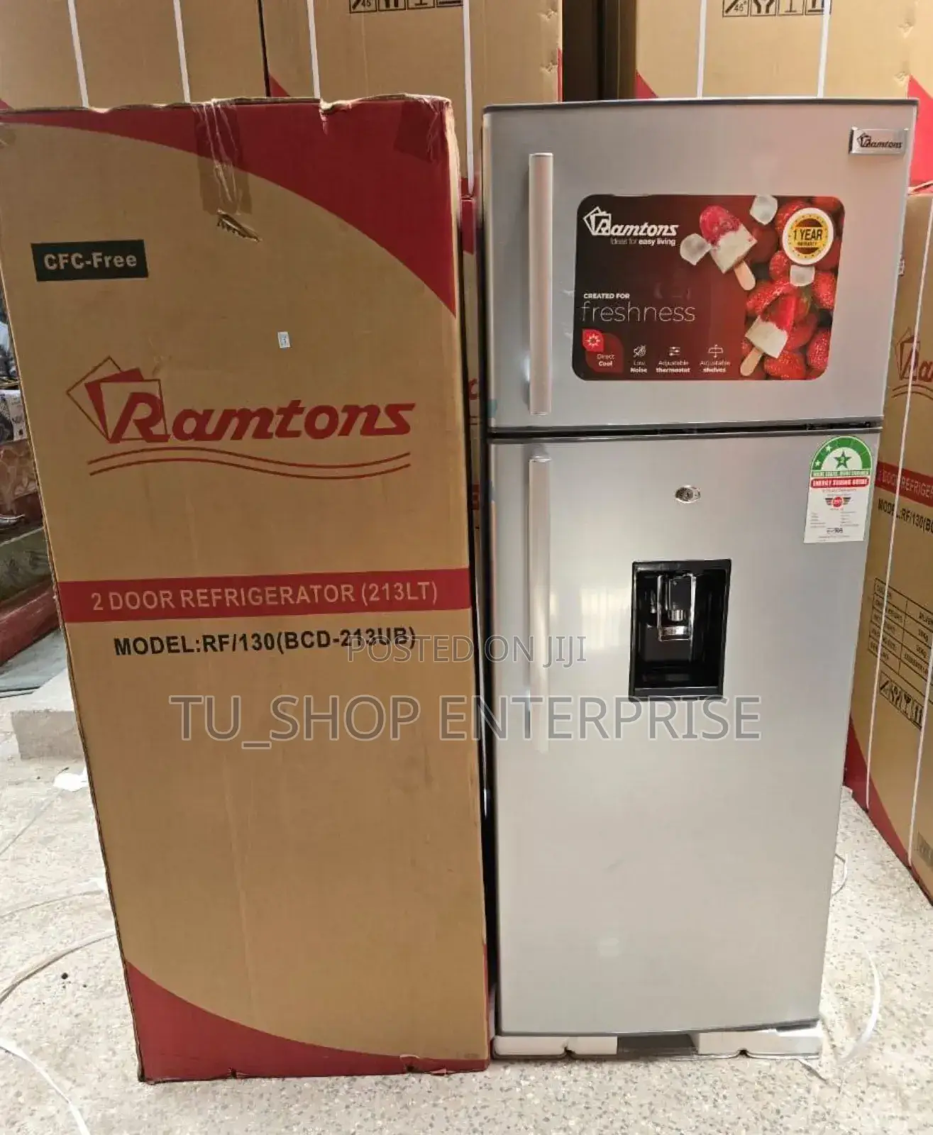 Fridge! Ramtons Rf/130- 213l 2 Door Direct Cool Dispenser