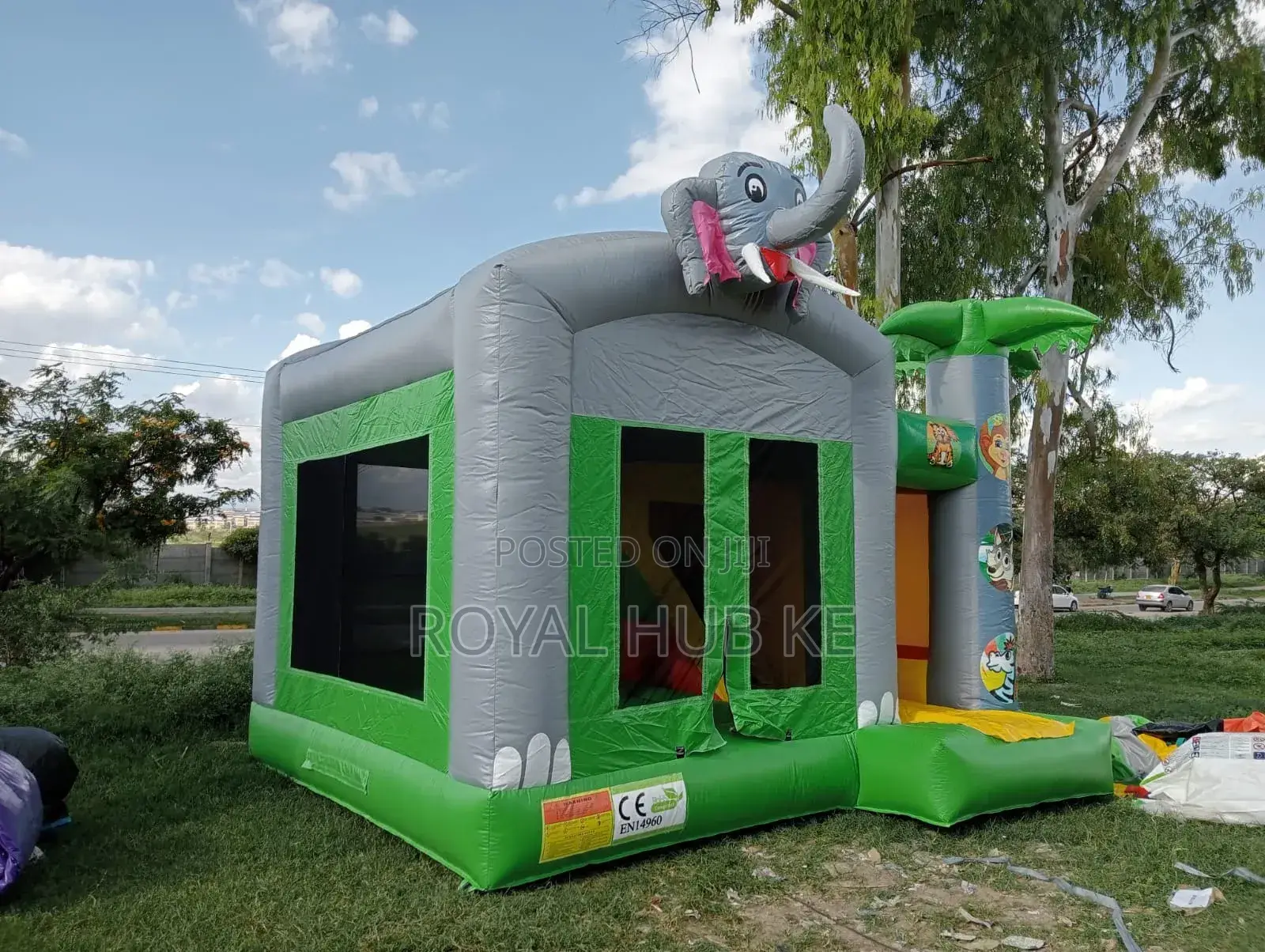 Elephant Themed and Animal Cartoons Bouncing Castles